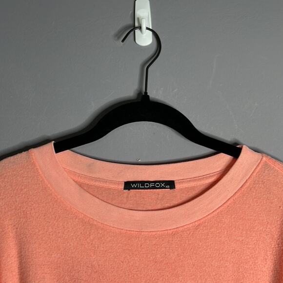 Wildfox Pink Long Sleeve Crewneck Sweatshirt Rose All Day Graphic Size XS - Picture 3 of 9